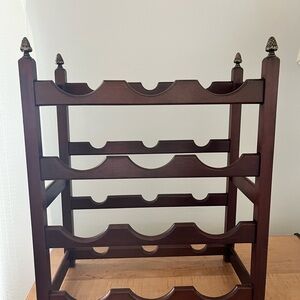 Vintage Bombay Company Wood Wine Bottle Rack - Holds 12